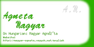 agneta magyar business card